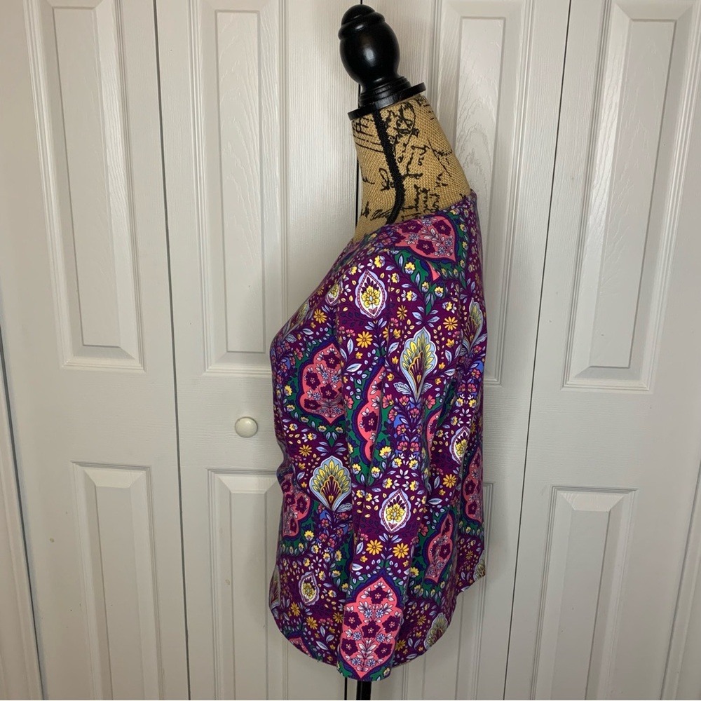 Talbots Purple and Pink Floral Blouse - Picture 6 of 11